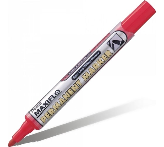 Перманентный маркер Pentel Maxiflo NLF50-BO 4.5 мм, пулевидный, красный 610013