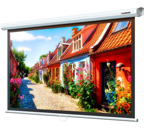 Настенный экран Lumien LEP-100120 Eco Picture 198x300 см, рабочая область 164x292 см, Matte White, верхняя кайма 30 см, прямоугольный корпус 6 121526