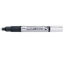 Перманентный маркер Pentel Paint MMP20-WO 4 мм, пулевидный, 12 шт, белый лаковый 610025