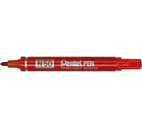 Перманентный маркер Pentel Pen N50-BE 4.3 мм, пулевидный, 12 шт, красный 610021