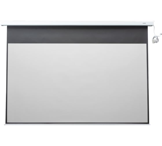 Экран с электроприводом Lumien LMC-101118 Master Control 183x200 см, рабочая область 109x194 см, диагональ 88 см, Matte White, FiberGlass, черная кайма 6 121501