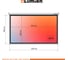 Настенный экран Lumien LMP-100115 Master Picture 184x220 см, рабочая область 119x212 см, Matte White FiberGlass, белый корпус, черная кайма 6 52328 6