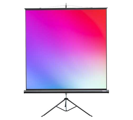 Экран на штативе Lumien LMV-100102 Master View 153x153 см, Matte White FiberGlass, черная кайма по периметру, устойчивый штатив, 1:1 6 49123