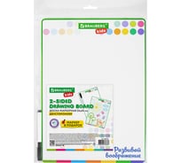 Доска для рисования BRAUBERG Kids с маркером двусторонняя, в клетку/белая, 24x34 см А4 238152
