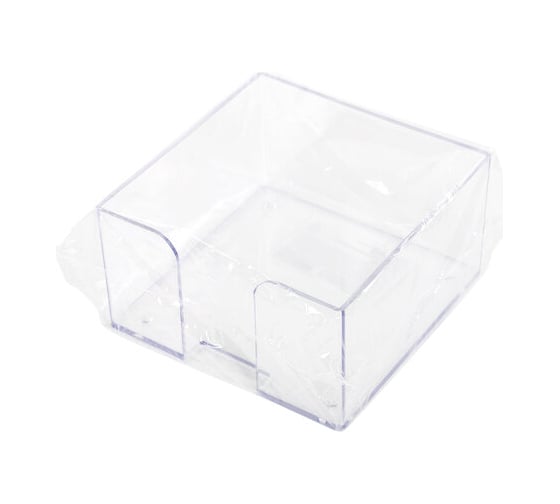 Пластиковая подставка для бумажного блока BRAUBERG Classic 90x90x50 мм, прозрачная 238091
