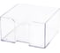 Пластиковая подставка для бумажного блока Classic BRAUBERG 90x90x50 мм, прозрачная 20 шт 238091 1