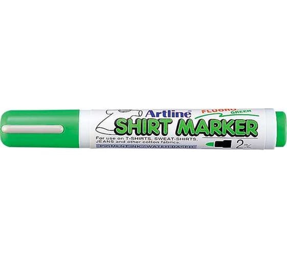 Маркер по ткани Artline Shirt Marker, наконечник 2.0 мм, флуоресцентный зеленый EKT2-695 1