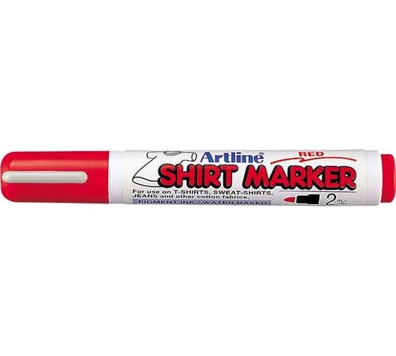 Маркер по ткани Artline Shirt Marker, наконечник 2.0 мм, красный EKT2-473 1
