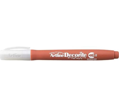 Маркер Artline Decorite с пигментными чернилами, плоский наконечник 3.0 мм, коричневый EDF3-262