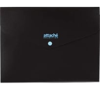Папка органайзер Attache Selection blackbluе на кнопке, а4, 500 мкм, 3 отделения 1601572