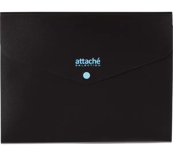 Папка органайзер Attache Selection blackbluе на кнопке, а4, 500 мкм, 3 отделения 1601572