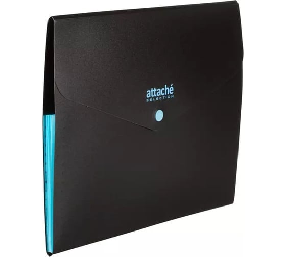 Папка органайзер Attache Selection blackbluе на кнопке, а4, 500 мкм, 3 отделения 1601572