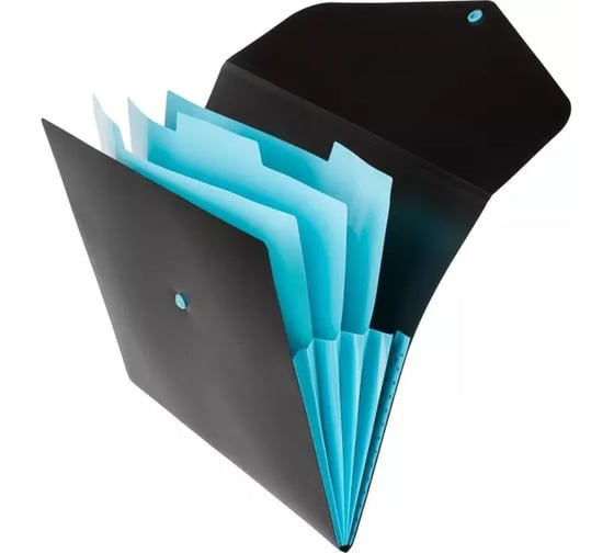 Папка органайзер Attache Selection blackbluе на кнопке, а4, 500 мкм, 3 отделения 1601572