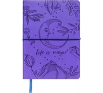 Блокнот Attache Selection лунная мистерия а5, 128 л, клетка, мягкая обложка, кожзам, тиснение 3148 1795179