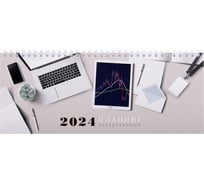 Датированный планинг Staff 2024 285x112мм, гребень, картонная обложка, 64 листа, офис 115152