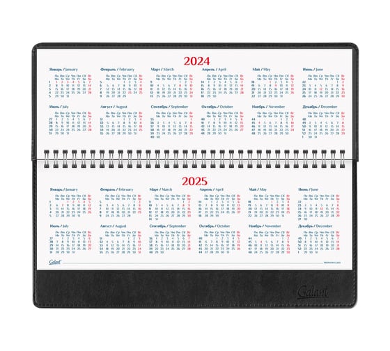 Датированный планинг Galant 2024 305x140 мм ritter, под кожу, черный 114821