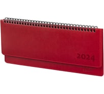 Датированный планинг Galant 2024 305x140 мм, ritter, под кожу, красный 114820