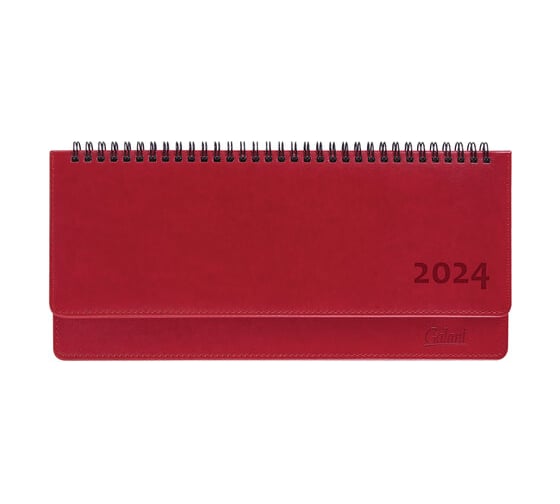 Датированный планинг Galant 2024 305x140 мм, ritter, под кожу, красный 114820