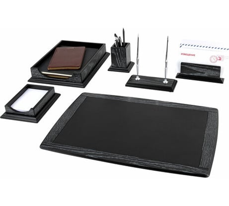 Настольный набор Galant black hawk из дерева, 6 предметов, цвет черный дуб 238167