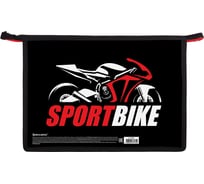 Папка для труда на молнии BRAUBERG а4, 2 отделения, органайзер, sport bike 270981