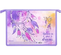 Папка для труда на молнии BRAUBERG а4, 2 отделения, органайзер, dreamcatcher 270978