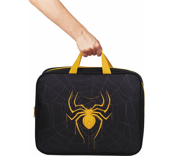 Папка на молнии с ручками BRAUBERG а4, 1 отделение, полиэстер, 80 мм, venomous spider 271485