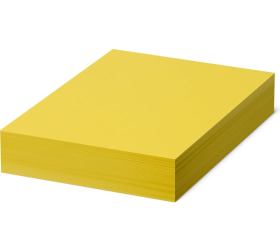 Цветная бумага BRAUBERG А4, 80 г/м2, 500 л., интенсив, желтая, для офисной техники 115216