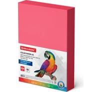 Цветная бумага BRAUBERG А4, 80 г/м2, 500 л., интенсив, красная, для офисной техники 115215