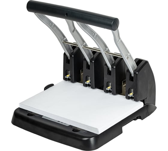 Металлический дырокол BRAUBERG на 4 отверстия, heavy duty extra, до 150 листов 270555