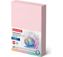 Цветная бумага BRAUBERG А4, 80 г/м2, 500 л., пастель, розовая, для офисной техники 115219
