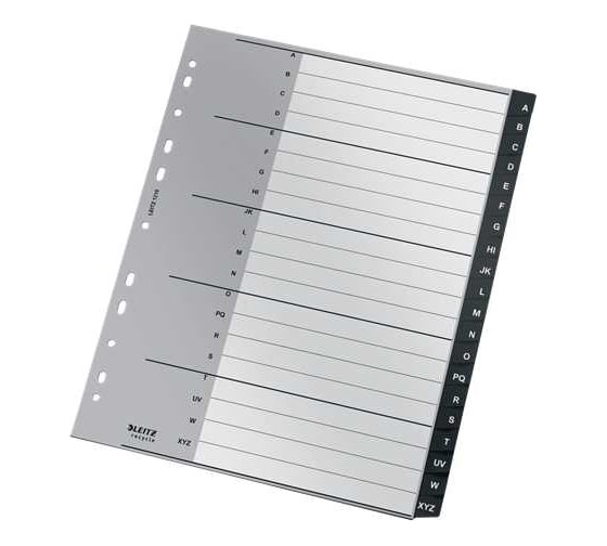 Разделители Leitz re:сycle, a - z, формат А4, пп, черный 12190000 1