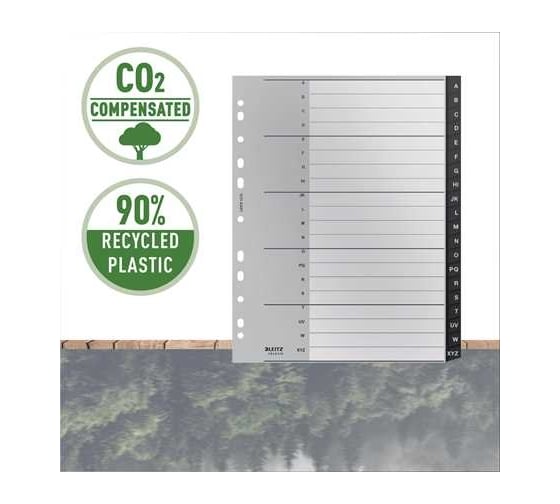Разделители Leitz re:сycle, a - z, формат А4, пп, черный 12190000