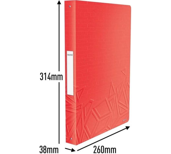 Папка Leitz на 4 кольцах, 30 мм urban chic, оранж-фуксия 42620099
