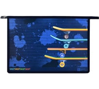 Папка для тетрадей Феникс + Скейтборды полипропилен, А4, 33x23x7 см, 1 отделение, молния, дно с расширением, УФ-печать, полноцветный дизайн 59602