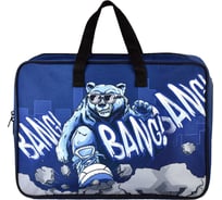 Папка для тетрадей Феникс + Крутой гризли А4+, 34.5x26x7 см, 1 отделение, молния, водоотталкивающая ткань, сублимация 62508