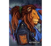 Записная книжка Феникс + Notebook КРУТОЙ ЛЕВ 120x170 мм 80 листов твердый переплет полноцветная печать УФ-лак выборочный матовая ламинация 65 г/кв. м печать в одну краску клетка недатированный 61483