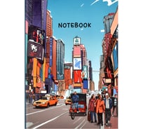 Записная книжка Феникс + Notebook ГОРОД 120x170 мм 80 листов твердый переплет полноцветная печать УФ-лак выборочный матовая ламинация 65 г/кв. м печать в одну краску клетка недатированный 61486