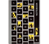 Записная книжка Феникс + Notebook КЛАВИАТУРА 120x170 мм 80 листов твердый переплет полноцветная печать УФ-лак выборочный матовая ламинация 65 г/кв. м печать в одну краску клетка недатированный 61487