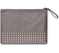 Папка для документов Феникс + БРОНЗОВЫЙ С ЗАКЛЕПКАМИ 34,5x24 искусственная кожа собачка из искуственной кожи в виде петли для ношения папки на руке молния металлические заклепки ПЭТ-пакет 46