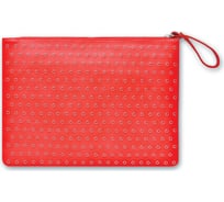 Папка для документов Феникс + ЛЮВЕРСЫ 34,5x24 искусственная кожа собачка из искуственной кожи в виде петли для ношения папки на руке молния металлические люверсы ПЭТ-пакет 46095