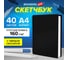 Скетчбук BRAUBERG белая бумага 160 г/м2, 210x297 мм, 40 л., гребень, твердая обложка черная 115075 2