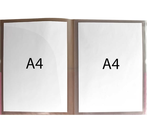 Папка для документов Феникс + Бежевый/розовый полипропилен, А4, 32x23.5x0.8 см, 1 отделение, резинка, 2 впаянных уголка, печать фольгой 53238