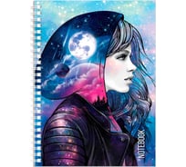 Записная книжка Феникс + ДЕВУШКА твердый переплет на гребне А5 80 листов матовая ламинация печать в одну краску 62446