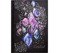 Записная книжка Феникс + КРИСТАЛЛЫ 140x200 мм 80 листов твердый переплет полноцветная печать выборочный перламутровый лак тиснение фольгой матовая ламинация блок - белый офсет 65 г/кв. м печать в одну краску линия точка 61617