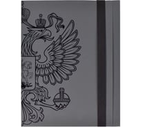 Папка для документов Феникс + ГЕРБ СЕРЫЙ полипропилен, А4, 32x24x0.8 см, 1 отделение, резинка, 1 впаянный уголок, печать в 1 краску 53242