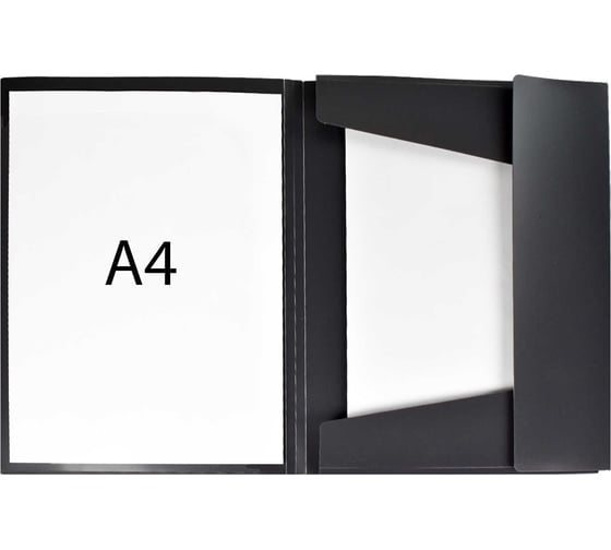Папка для документов Феникс + ГЕРБ СЕРЫЙ полипропилен, А4, 32x24x0.8 см, 1 отделение, резинка, 1 впаянный уголок, печать в 1 краску 53242