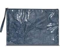 Папка для документов Феникс + 34.5x24 см, 1 отделение, ПВХ, синтетическая бумага, "собачка" в виде петли, подкладка 49696