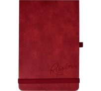 Записная книжка Феникс + 130x200 мм 15 ЖАТКА КРАСНЫЙ кожзам 96 листов твердый переплет тонированный офсет 70 г/кв. м блинтовое тиснение печать в одну краску линия печать форзаца: без печати 