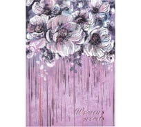 Записная книжка женщины Феникс + НЕЖНЫЕ ЦВЕТЫ А5 140x200 мм 80 листов твердый переплет 7БЦ полноцветная печать тиснение фольгой матовая ламинация блок - белый офсет 65 г/кв. м печать в две краски 58146