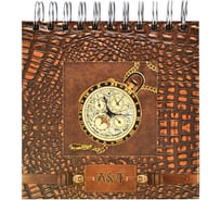 Телефонная книжка Феникс + ЧАСЫ с алфавитной вырубкой 150х150 мм 14 разделителей 56 листов офсет евроспираль обложка 7БЦ выборочный УФ-лак 32062